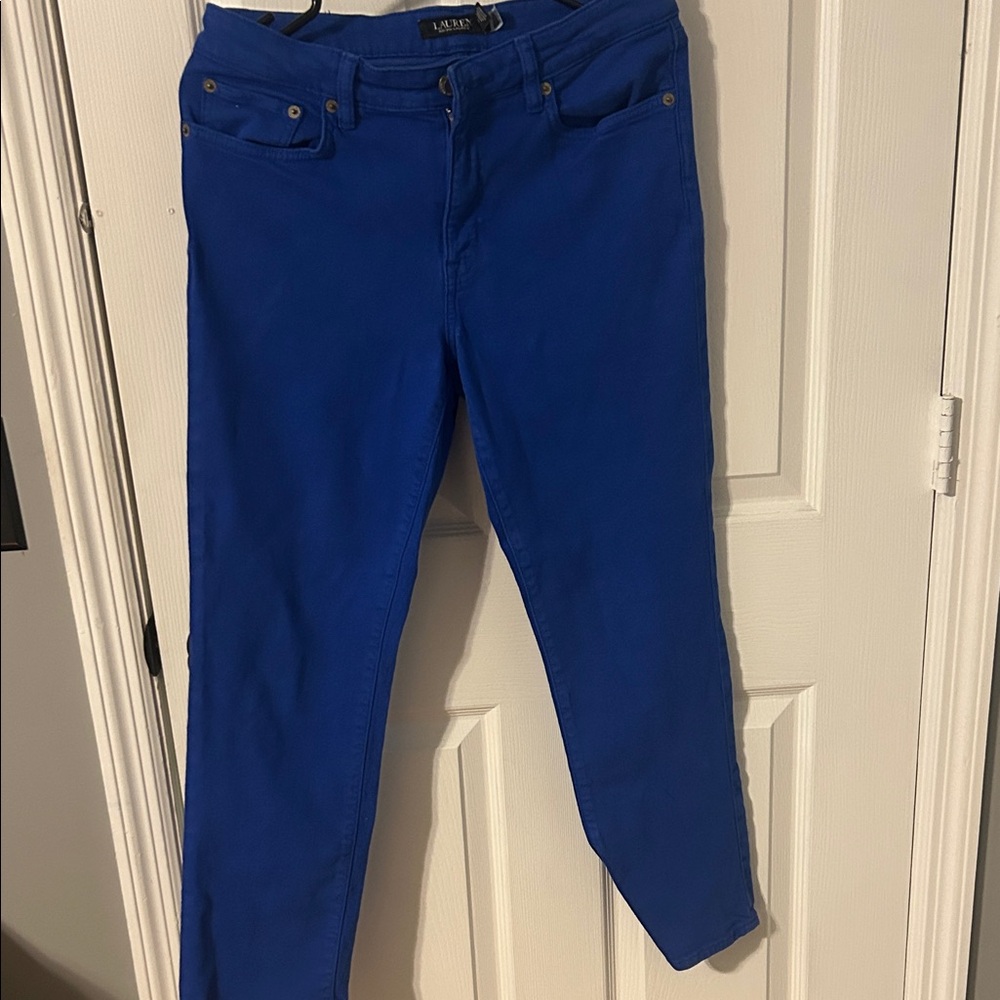 Lauren Ralph Lauren Bright Blue Skinny Jeans